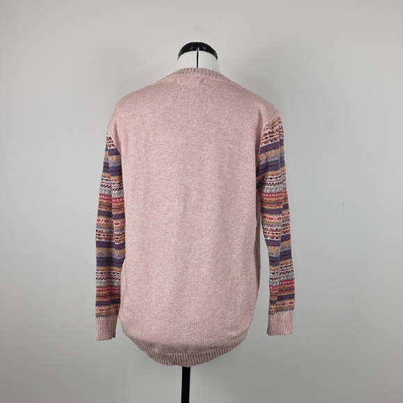 Ness pink women’s sweater graphic girl motif – size L – cozy knit - Picture 6 of 8